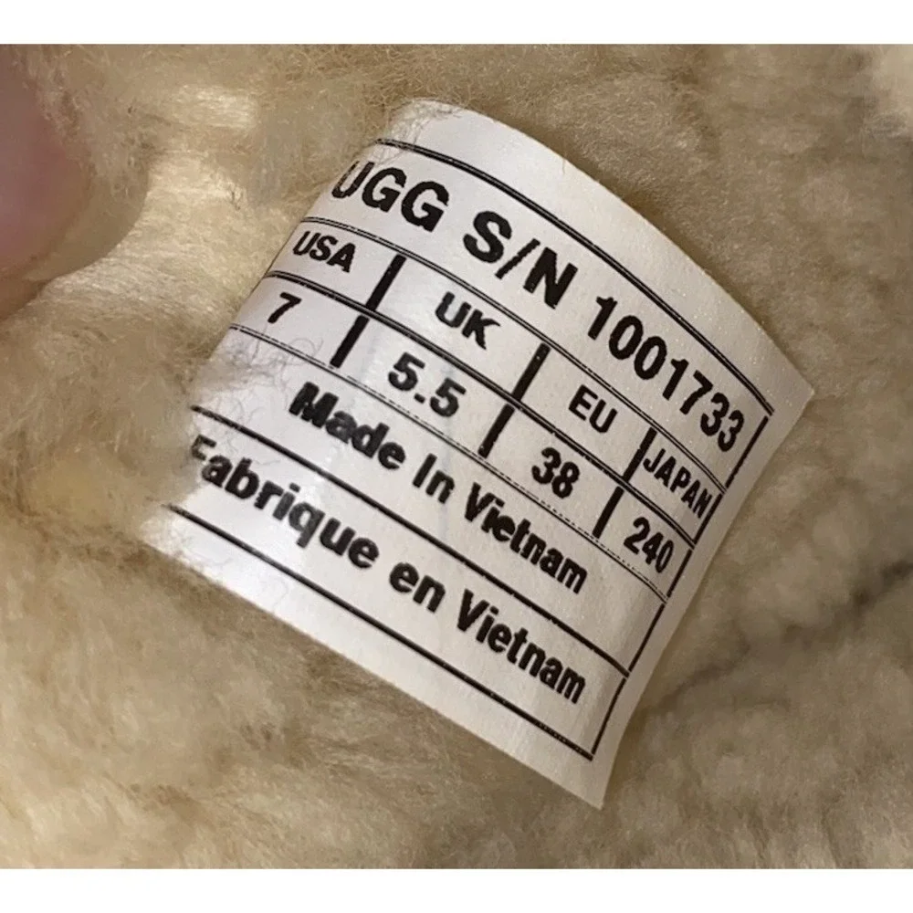 UGG Noira Womens Waterproof Leather Sheepskin Lining Boots Chestnut Brown 7